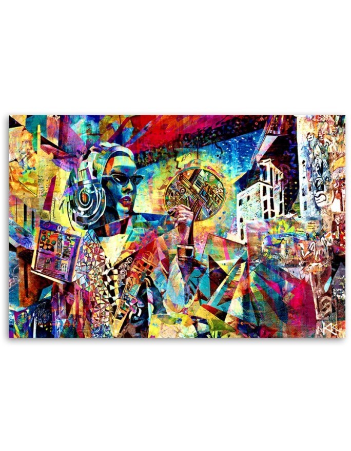 Stylish painting - Woman Abstraction Colourful | FEEBY