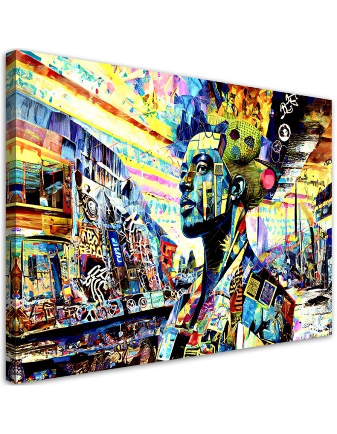 Painting for living room - Coloured Female Abstraction | FEEBY