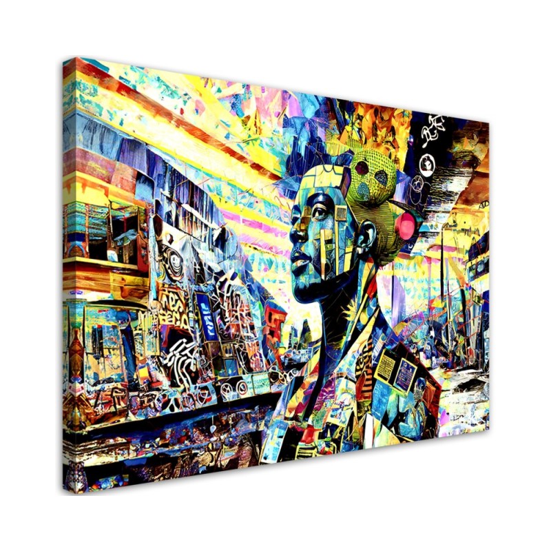 Painting for living room - Coloured Female Abstraction | FEEBY