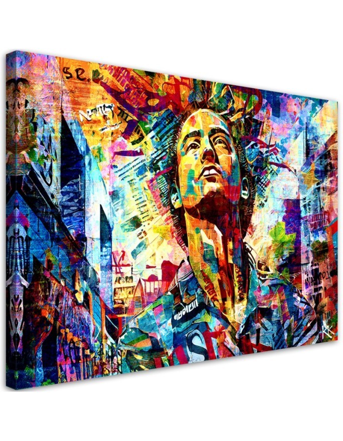 Bedroom canvas print - Male Colourful Abstraction | FEEBY