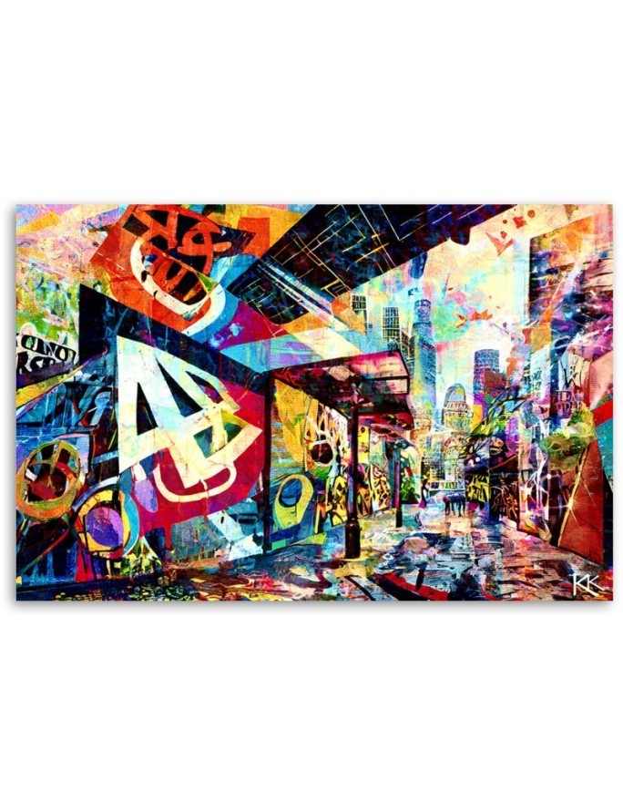 Picture on canvas - Colourful city | FEEBY