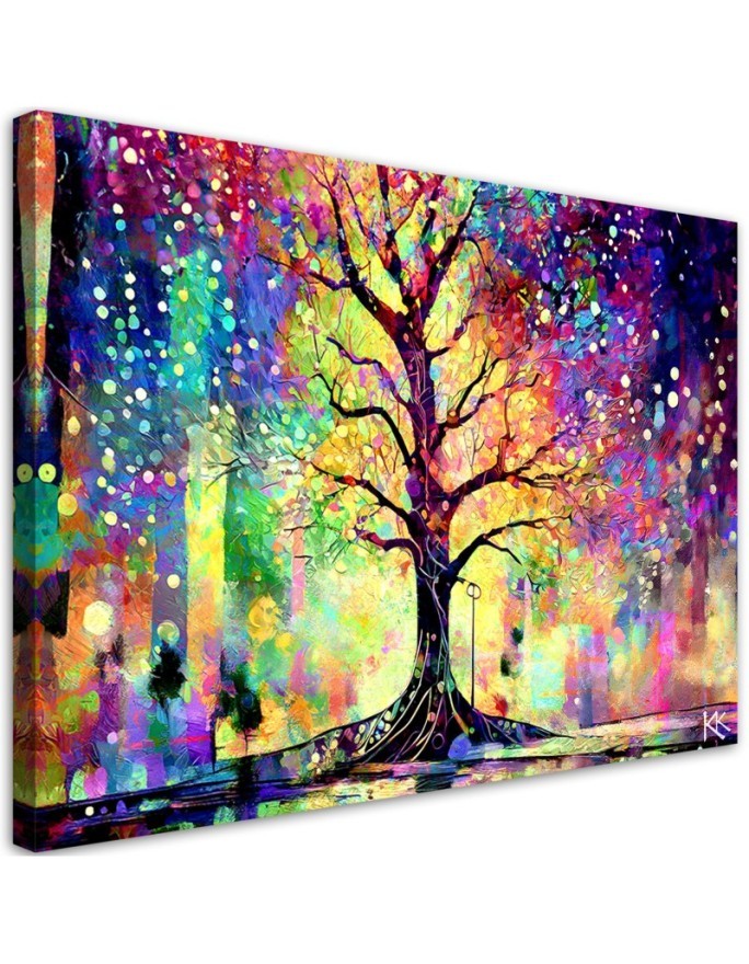 Modern painting - Coloured Tree | FEEBY