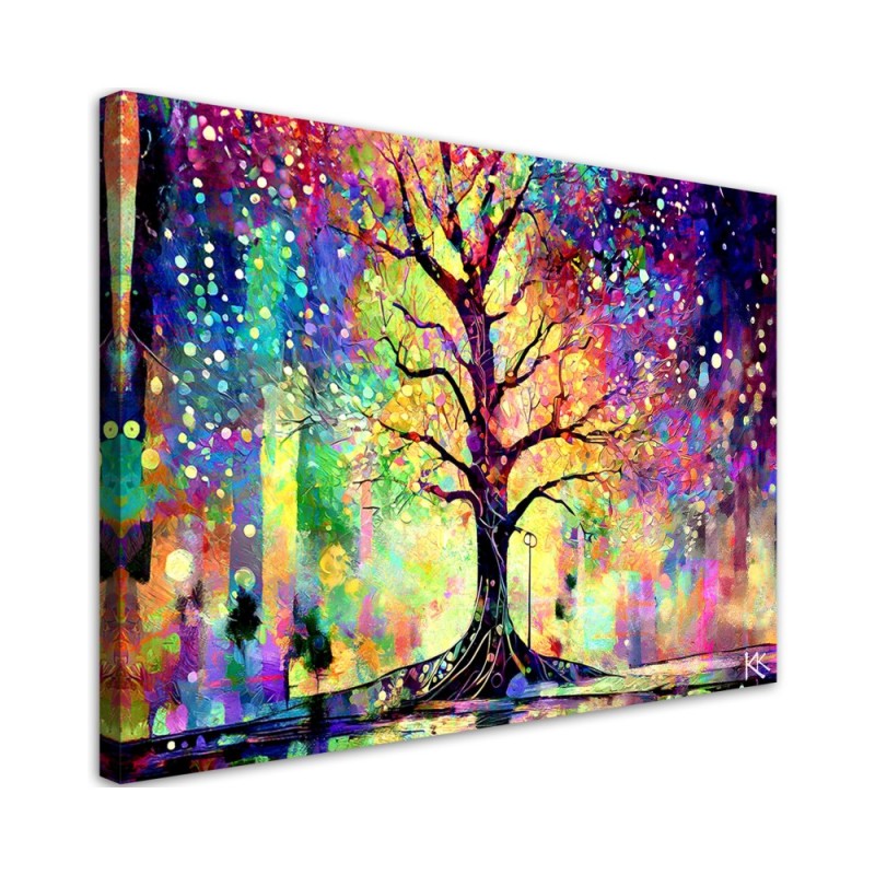 Modern painting - Coloured Tree | FEEBY