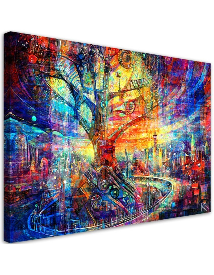 Canvas print Tree Colourful...