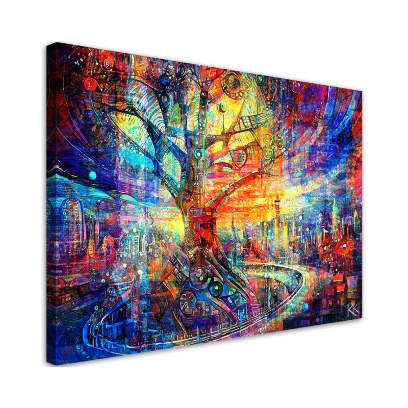 Modern canvas print - Tree Colourful Abstraction | FEEBY