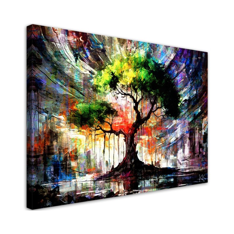 Modern painting for bedroom - Abstract Tree Nature | FEEBY