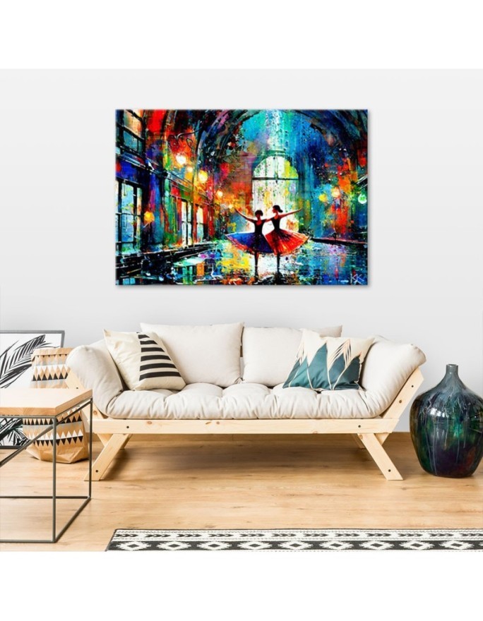 Stylish canvas print - Dancing ballerinas Abstract | FEEBY