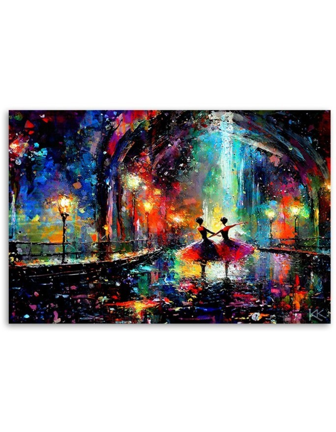 Stylish painting for the living room - Ballerinas Music Dance | FEEBY