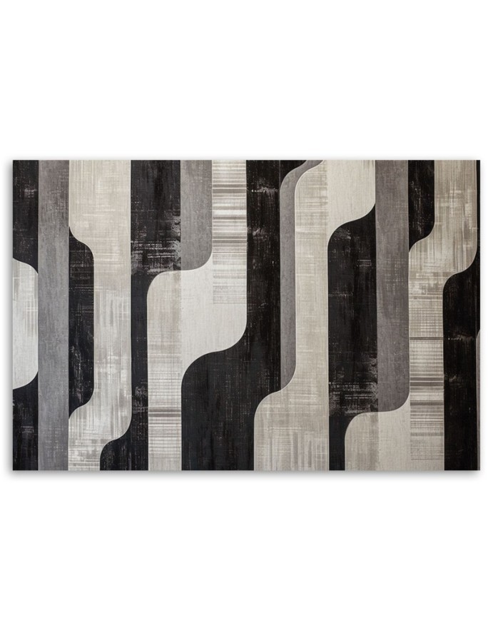 Painting for living room - Grey Retro Abstraction | FEEBY