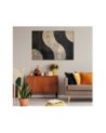 Bedroom canvas print - Beige Retro Abstraction | FEEBY