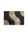 Bedroom canvas print - Beige Retro Abstraction | FEEBY