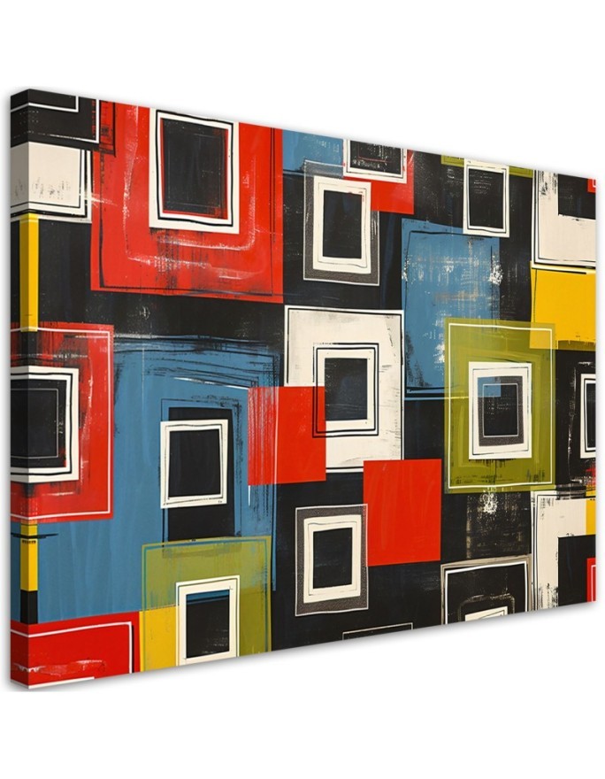 Modern painting - Retro colourful Abstract | FEEBY