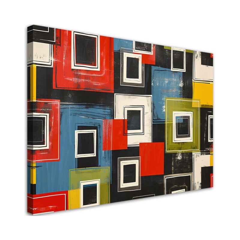 Modern painting - Retro colourful Abstract | FEEBY