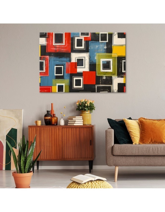 Modern painting - Retro colourful Abstract | FEEBY