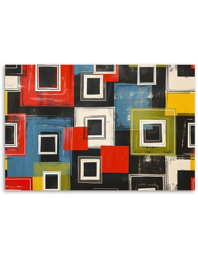 Modern painting - Retro colourful Abstract | FEEBY