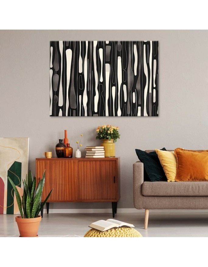 Modern canvas print - Black and white Retro | FEEBY