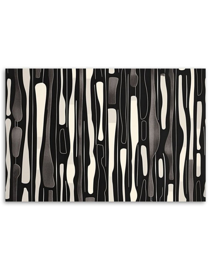 Modern canvas print - Black and white Retro | FEEBY