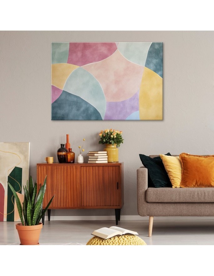 Modern painting for living room - Pastel Retro Retro Abstract | FEEBY