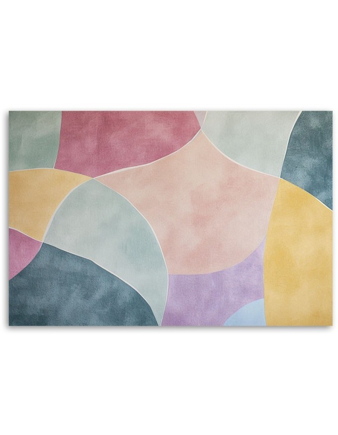 Modern painting for living room - Pastel Retro Retro Abstract | FEEBY