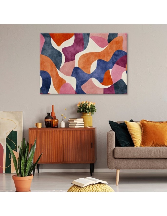 Stylish canvas print - Colourful Vintage Abstraction | FEEBY