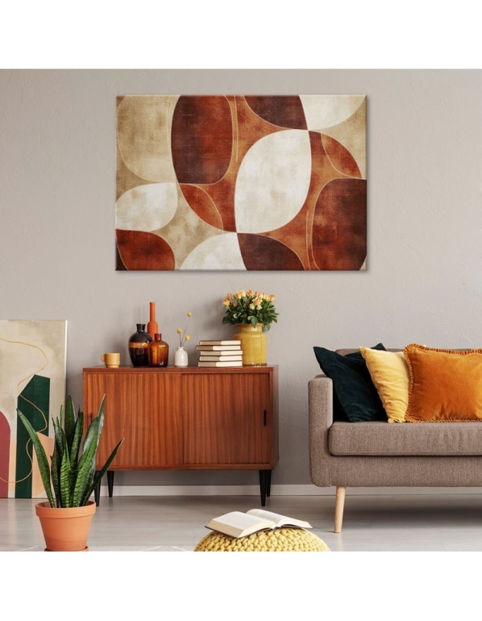 Stylish canvas print - Beige Vintage Abstraction | FEEBY