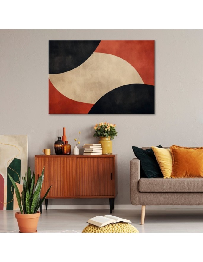 Bedroom canvas print - Vintage Style Abstraction | FEEBY