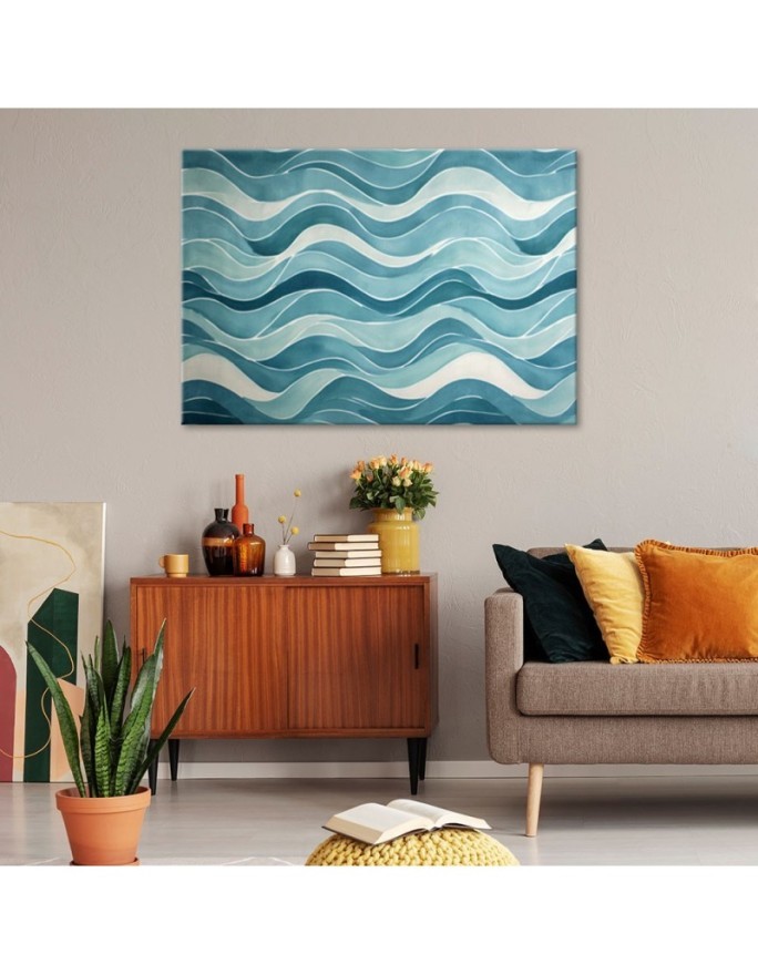 Picture on canvas - Blue Retro Abstraction | FEEBY