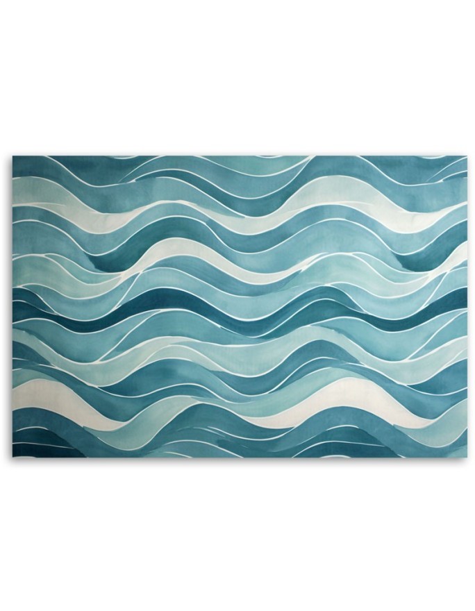 Picture on canvas - Blue Retro Abstraction | FEEBY
