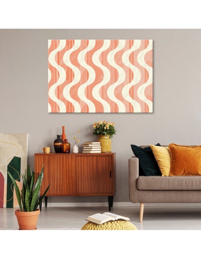 Modern painting - Wavy Retro Abstraction | FEEBY