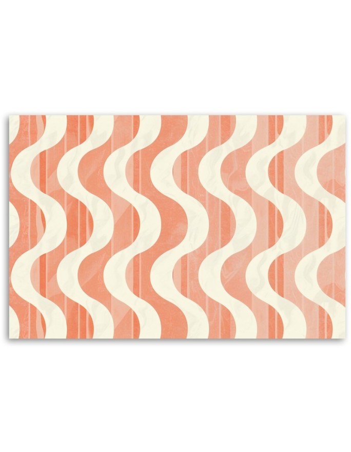 Modern painting - Wavy Retro Abstraction | FEEBY