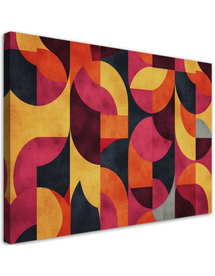 Modern canvas print - Colourful Retro Mosaic | FEEBY