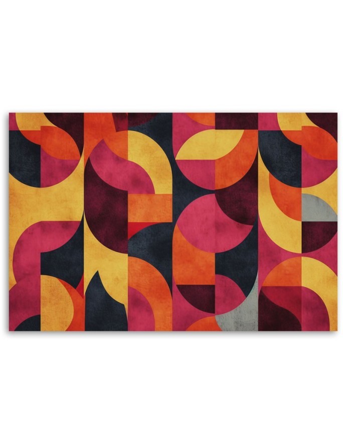 Modern canvas print - Colourful Retro Mosaic | FEEBY