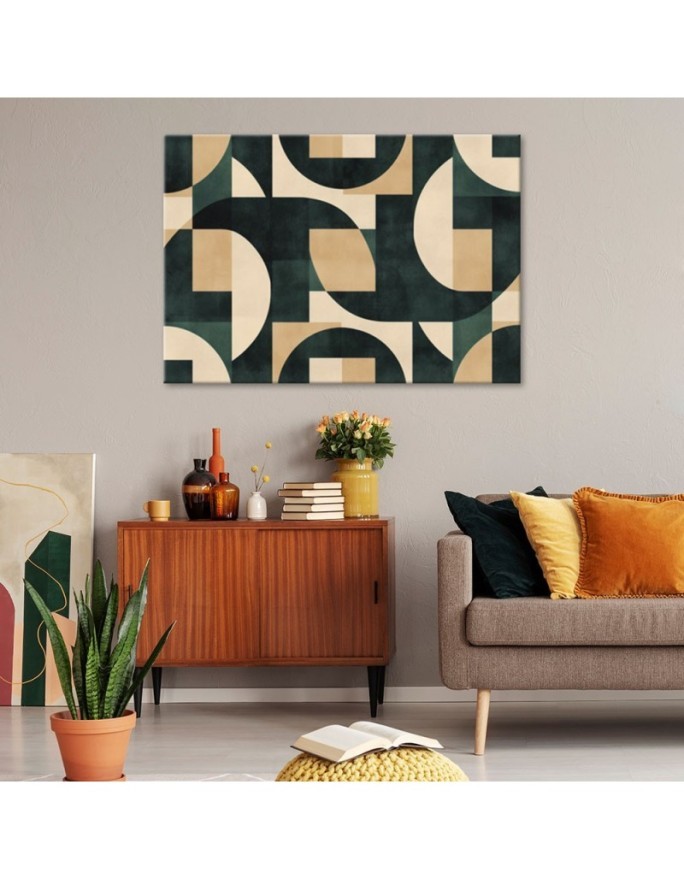 Modern painting for living room - Geometric mosaic Retro | FEEBY
