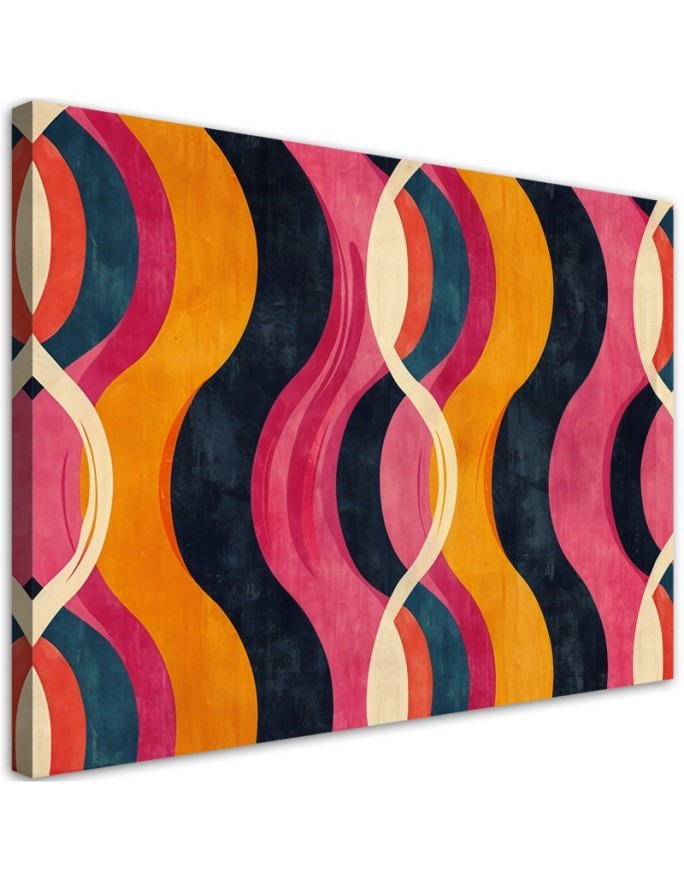Modern painting for bedroom - Colourful Vintage Abstraction | FEEBY