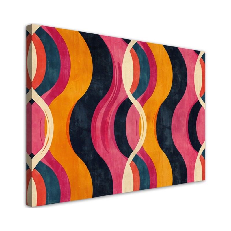 Modern painting for bedroom - Colourful Vintage Abstraction | FEEBY