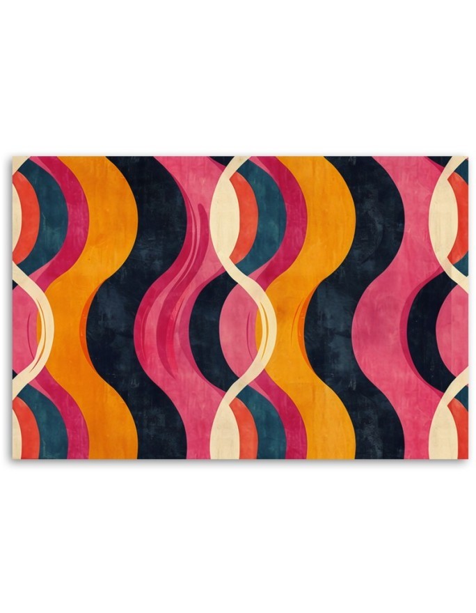Modern painting for bedroom - Colourful Vintage Abstraction | FEEBY