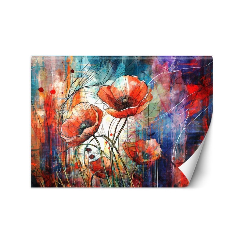 Modern wall mural - Abstract Poppies | FEEBY