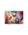 Modern wall mural - Abstract Poppies | FEEBY