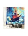 Wall mural for living room - Ship at sea | FEEBY