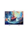 Wall mural for living room - Ship at sea | FEEBY