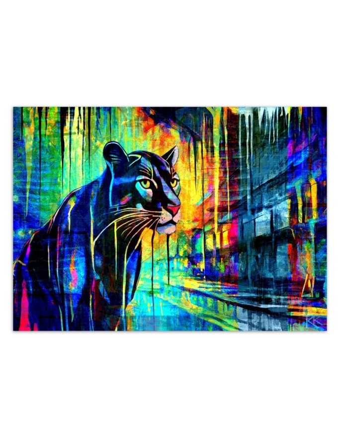 Wall mural for bedroom - Panther Animals Abstraction | FEEBY