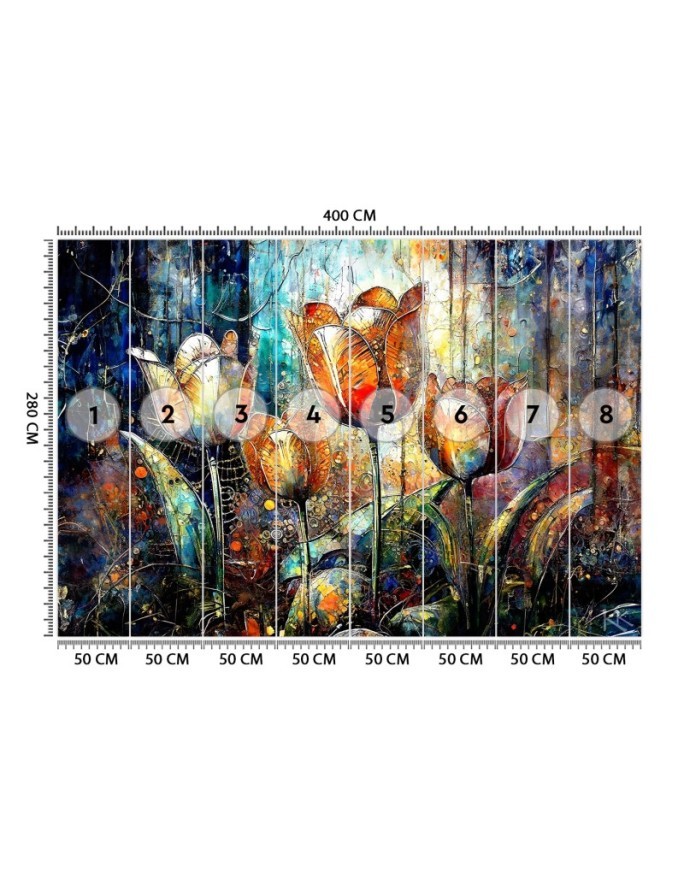 Wall mural - Flowers Abstract Colorful | FEEBY