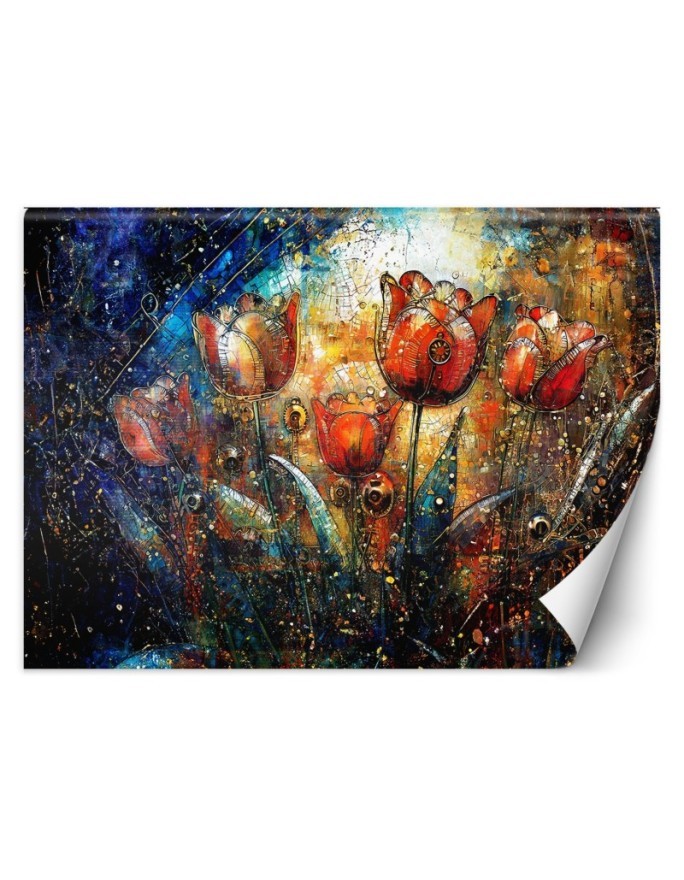 Modern wall mural - Abstract Flowers Colorful | FEEBY