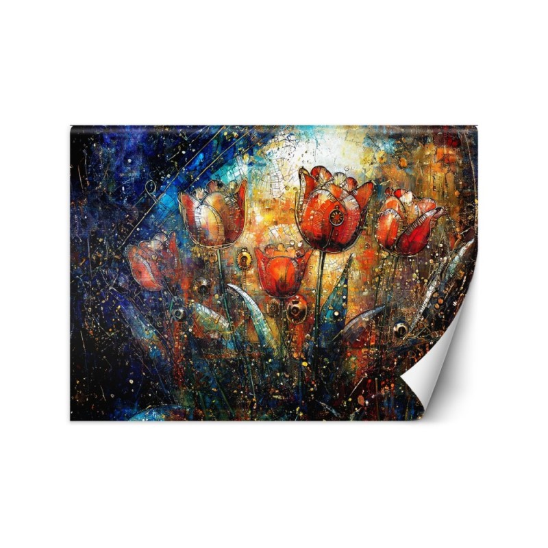Modern wall mural - Abstract Flowers Colorful | FEEBY