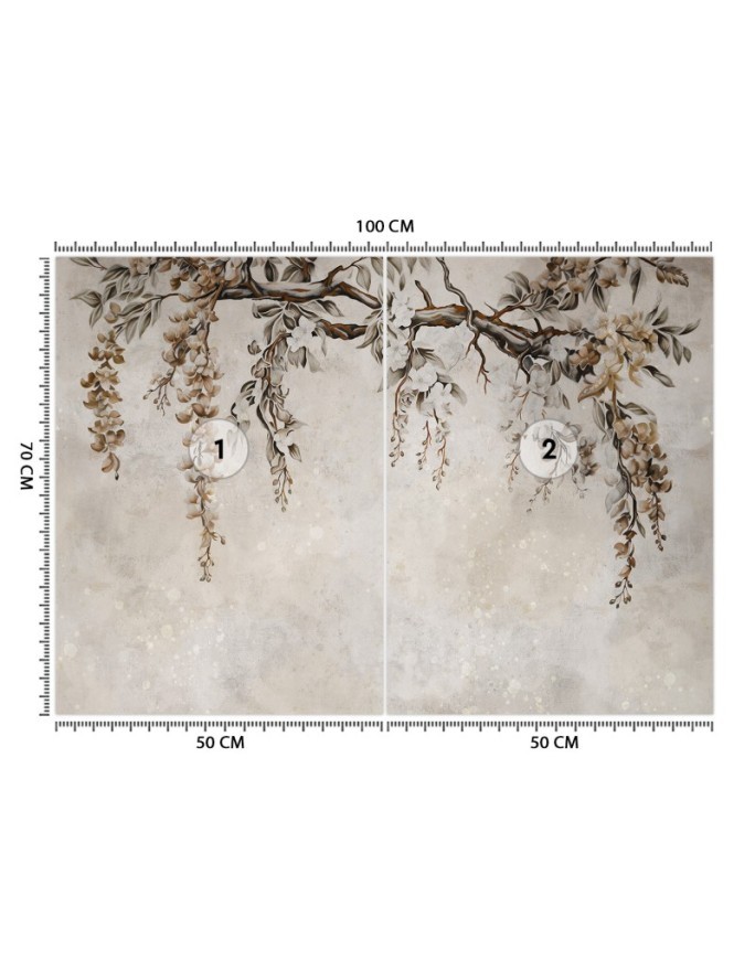 Wall mural for bedroom - Acacia flowers | FEEBY