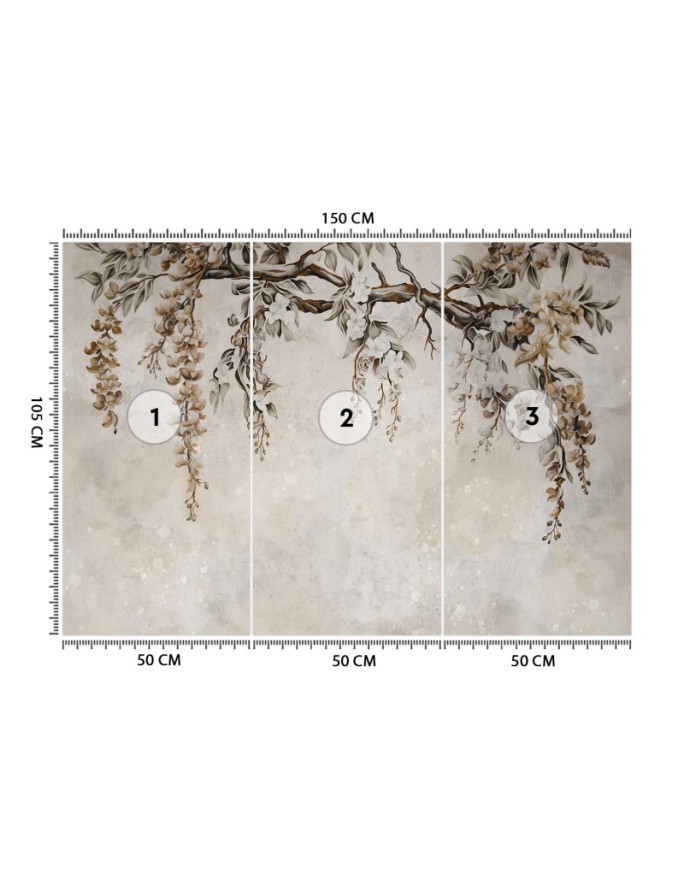 Wall mural for bedroom - Acacia flowers | FEEBY