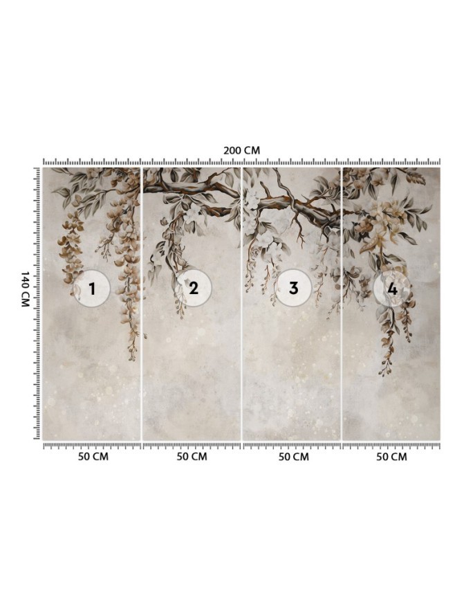 Wall mural for bedroom - Acacia flowers | FEEBY