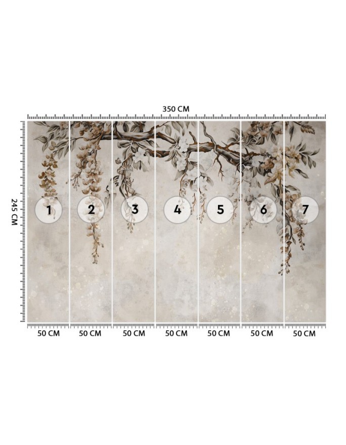 Wall mural for bedroom - Acacia flowers | FEEBY