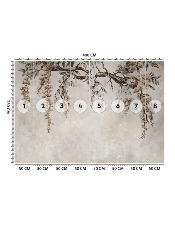 Wall mural for bedroom - Acacia flowers | FEEBY