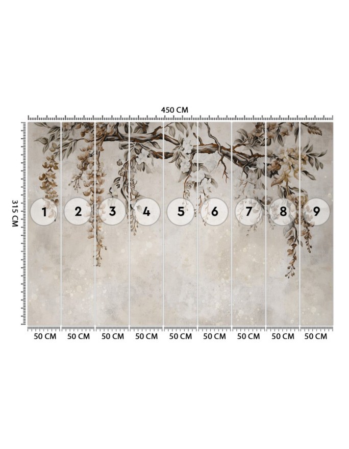 Wall mural for bedroom - Acacia flowers | FEEBY